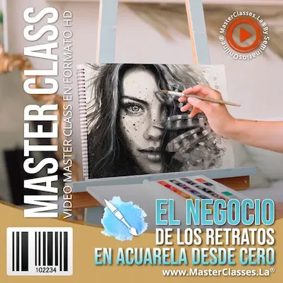 el negocio de los retratos en acuarela